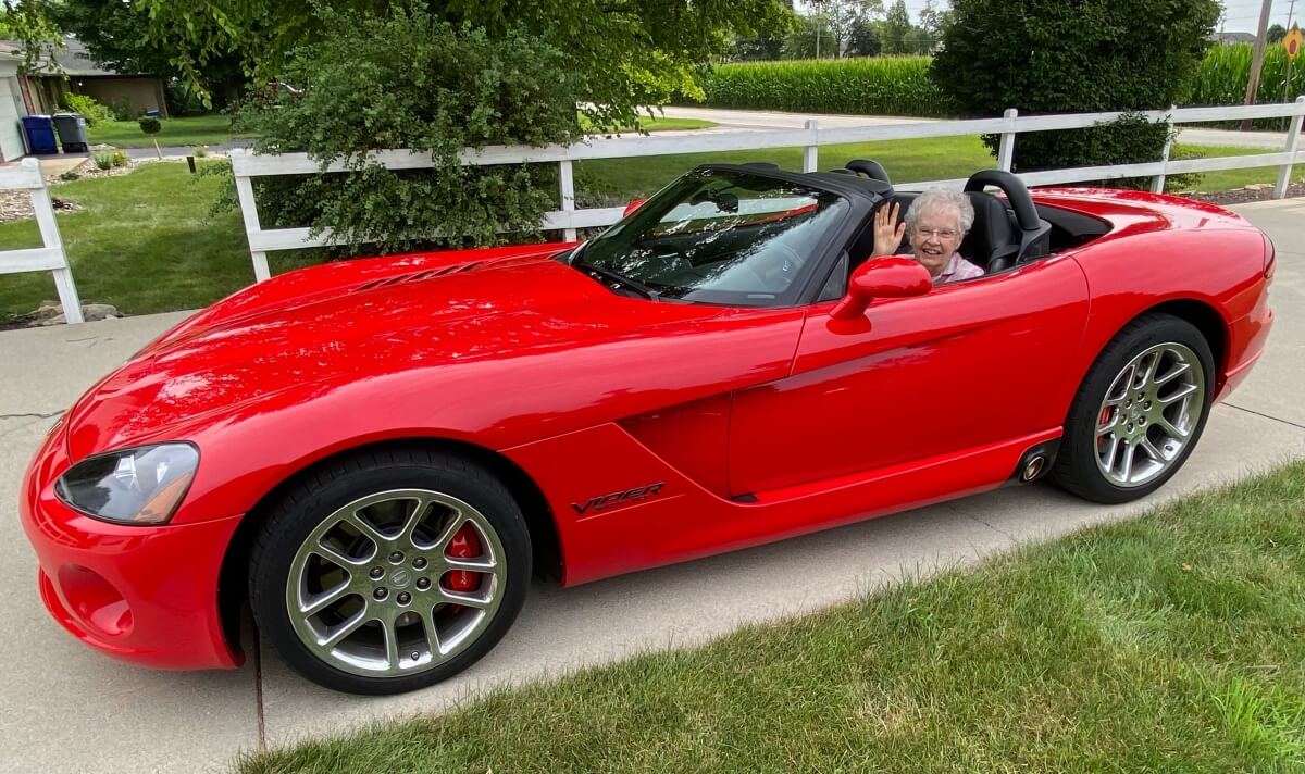 Mom in Dodge Viper